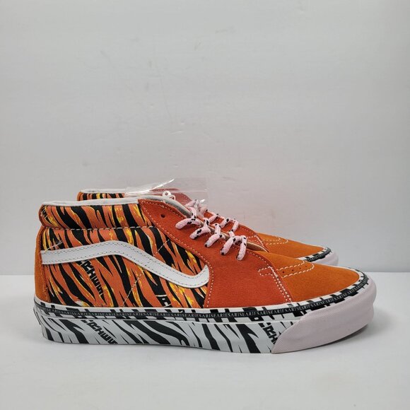 Vans X Aries OG Sk8-Mid LX Tiger Bright Unisex US Size Men's 8.5 Women's 10 NWB - Picture 3 of 10